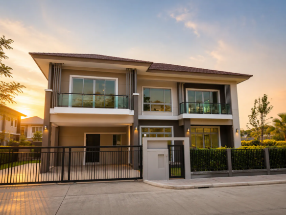 Luxury Detached House for Rent at The Palm Krungthep Kreetha – Wongwaen, 4-Bedroom Modern Home in Krungthep Kreetha, Bangkok